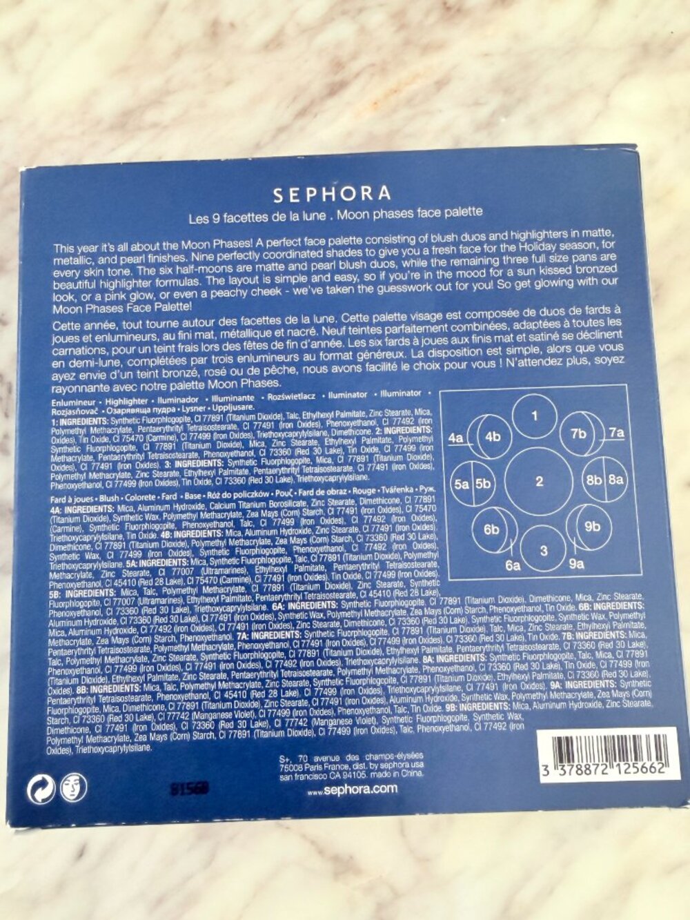 🌖 Sephora Moon Phase Face Blush Highlighter Bronzer Palette - Picture 7 of 7